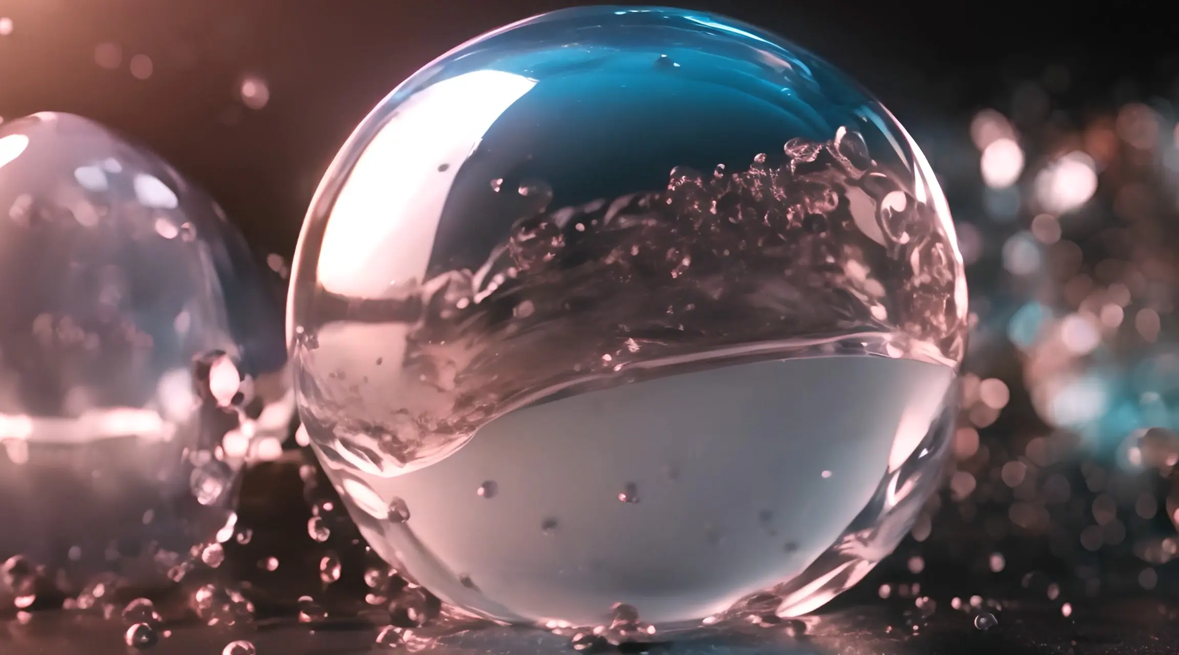 Hydro Sphere Reflections Calm Backdrop Video